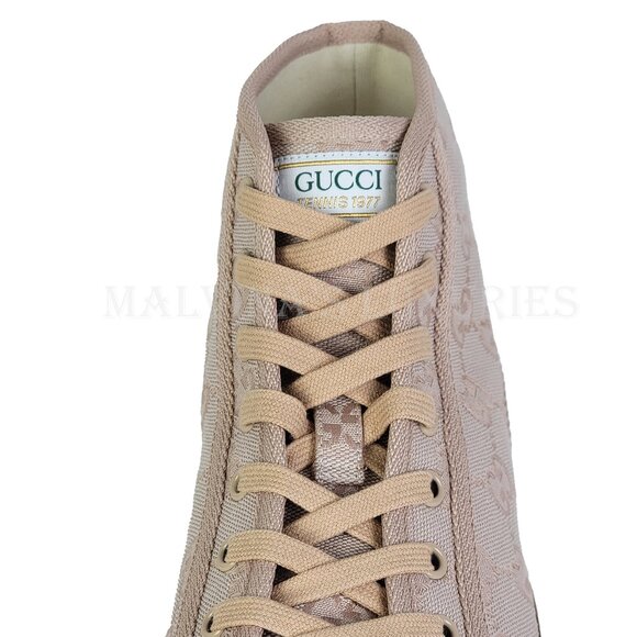 GUCCI SNEAKERS TENNIS 1977 GG SUPREME LOGO CANVAS SHOES  sz 39.5 9.5 US - Picture 10 of 14
